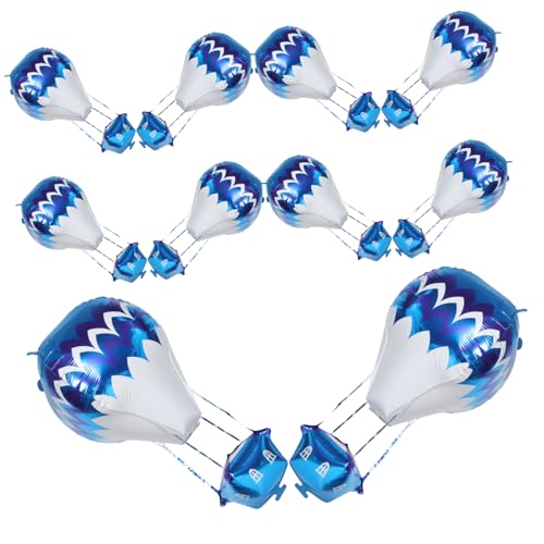 ABOOFAN 10 Stück Aluminium Folienballons Heißluftballon Form Wellenmuster und Dekoration für Geburtstagsfeiern und Hochzeiten Wiederverwendbar Sichere Materialien von ABOOFAN