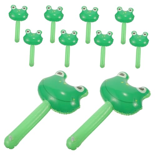 ABOOFAN 10 Stück Aufblasbarer Hammer mit Glocke Teiliges Cartoon Frosch für Geburtstagsfeiern und Partys Sicher und Langlebig für Drinnen und Draußen von ABOOFAN