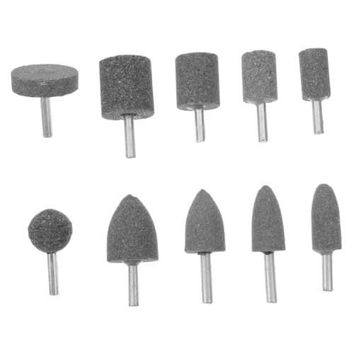 ABOOFAN 10 Stück Braune Korund-schleifköpfe, Verschiedene Formen, Schleifen, Polieren, Bits, Universelle Schleifsteinräder Für Elektrische Drehwerkzeuge von ABOOFAN