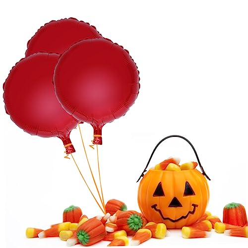 ABOOFAN 10 Stück Runde Aluminium Folienballons für Valentinstag Hochzeit Geburtstag Dekoration Rot Wiederverwendbar und Einfach zu Befüllen für Jede Feier von ABOOFAN