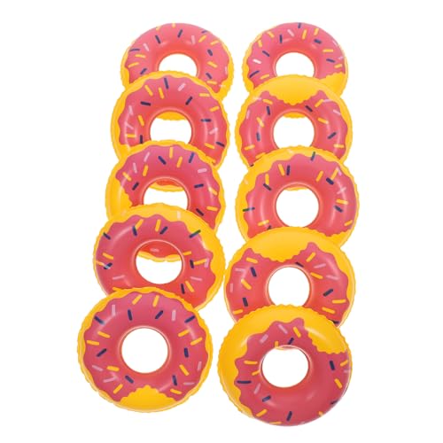 ABOOFAN 10 Stück Schwimmring schwimmt Schwimmer Schwimmbad Liege Pools badewannenspielzeug für Puppenhaus Dekoration Miniatur-Hausdekore Mini- -Requisiten PVC von ABOOFAN