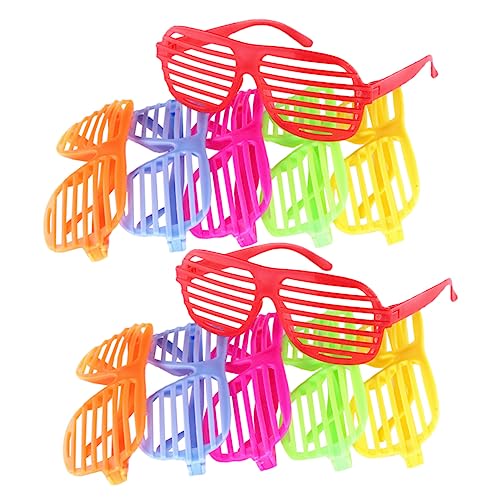 ABOOFAN 10 Stück Shutter Shades Party Sonnenbrillen aus Kunststoff Leichte Eyewear für Fotorequisiten Strand Tanz und Festliche Anlässe Unisex Farblich Sortiert Zufällige von ABOOFAN