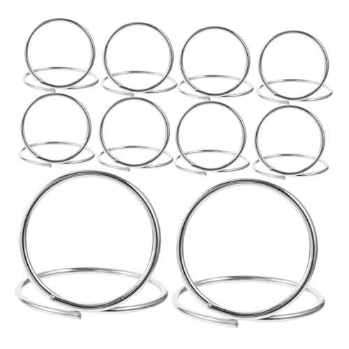 ABOOFAN 10 Stück Sitzkartenhalter Halter für Fotoclips Fotokartenhalter Platzkartenhalter für den Tisch Notizkartenhalter Notizzettelhalter Ständer für Namenskarten Metall Silber von ABOOFAN