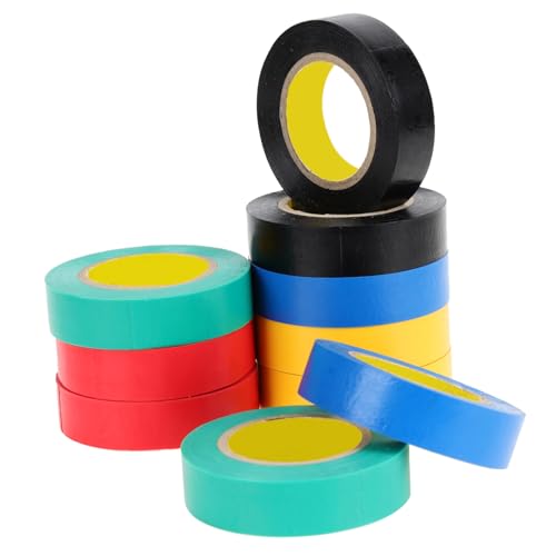 ABOOFAN 10 Stück Teiliges PVC Isolierband Bunten Farben Flammhemmendes Hochtemperaturbeständiges Elektrisches Klebeband für Kabelisolierung und DIY Projekte für Elektriker und Heimwerker ABOOFAN 10 Stück Teiliges PVC Isolierband Bunten Farben Flammhemmendes Hochtemperaturbeständiges Elektrisches Klebeband für Kabelisolierung und DIY Projekte für Elektriker und Heimwerker von ABOOFAN