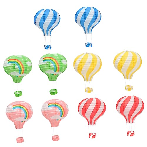ABOOFAN 10 Stück Teiliges Papier Heißluftballon Lampions Bunte Hängende Papierdekorationen Wiederverwendbar Leichte Party und Raumdeko für Kindergarten Klassenzimmer und Feierlichkeiten ABOOFAN 10 Stück Teiliges Papier Heißluftballon Lampions Bunte Hängende Papierdekorationen Wiederverwendbar Leichte Party und Raumdeko für Kindergarten Klassenzimmer und Feierlichkeiten von ABOOFAN
