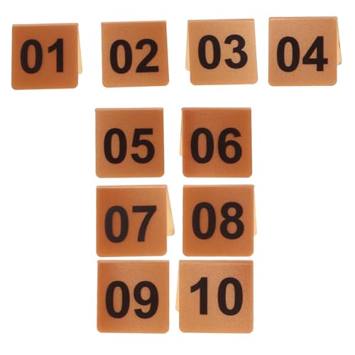 ABOOFAN 10 Stück Tischnummern 1–10, Doppelseitig Nummerierte Tischzelte, Acryl-zelt, Tischnummern, Tischzelt-karten Für Party-bankett-szene von ABOOFAN