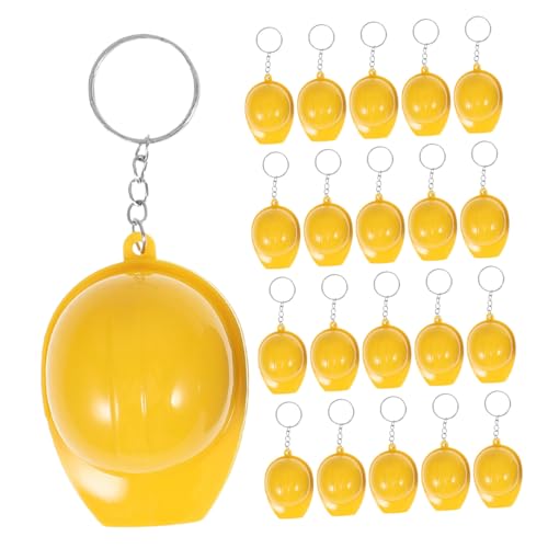 ABOOFAN 100 Stück Architektursthema Schlüsselbund Mini -Hut -Schlüsselbund für Rucksack bauparty dekorationen Mini-Bastelhüte für den Bau Spielzeughelm Bauhutschlüssel Zinklegierung Gelb von ABOOFAN