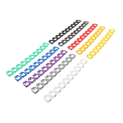 ABOOFAN 100 Stück Drahtnummer -Tags codierte Kabelmarkierungen Kabelidentifikationsetiketten Kabelnummer -Etikett Kabeletiketten elektrisch Kabelbeetikeln Plastik von ABOOFAN