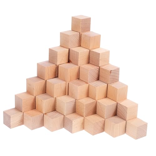 ABOOFAN 100 Stück Unbehandelte Holzklötze Quadratische Bauklötze aus Holz für Kreatives und Pädagogische Anwendungen für Gruppenprojekte und Einzelprojekte Sicher und Fördert die ABOOFAN 100 Stück Unbehandelte Holzklötze Quadratische Bauklötze aus Holz für Kreatives und Pädagogische Anwendungen für Gruppenprojekte und Einzelprojekte Sicher und Fördert die von ABOOFAN