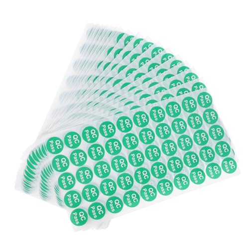 ABOOFAN 1000 Stück Qualitätsprüfungs Etiketten Selbstklebende Sticker für Produktinspektion Lösung für Lagerverwaltung Einfache Anwendung ohne Rückstände von ABOOFAN