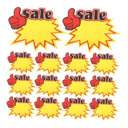 ABOOFAN 100pcs Supermarkt Display -tags Für Einzelhandelsgeschäfte Leere Papierschilder Für Gartenverkäufe Und Garagenverkäufe Ideal Für Preise Und Werbeaktionen von ABOOFAN