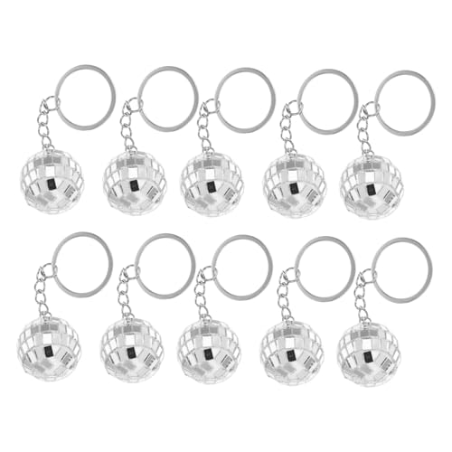 ABOOFAN 10Stücke Disco Ball Schlüsselanhänger Charm Glitzernde Jahre Party Dekoration Weihnachtsbaum Anhänger für Taschen und Rucksäcke Stilvolles für Freunde von ABOOFAN