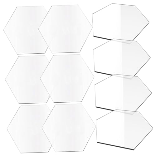 ABOOFAN 10Stücke Transparente Sechseckige Tischschilder DIY Platzkarten für Hochzeiten und Veranstaltungen Dicke Langlebig und Elegant für Personalisierte von ABOOFAN
