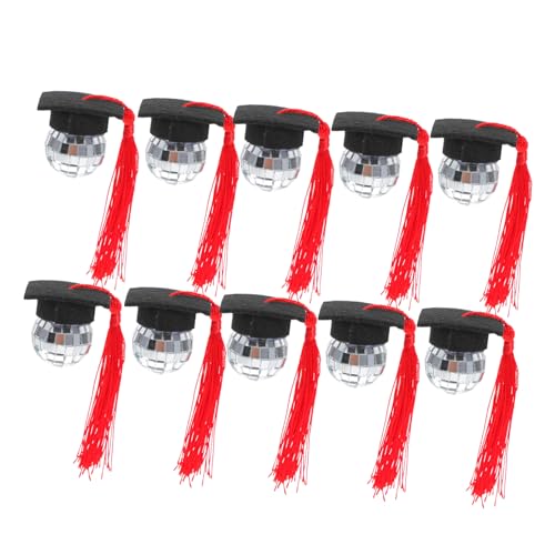 ABOOFAN 10pcs Disco Ball Graduation Cap Cupcake Toppers Tassel Entworfene Topper Für Abschlussfeiern Abschlusssaison Kuchen Dekore Für High School Colleges University von ABOOFAN