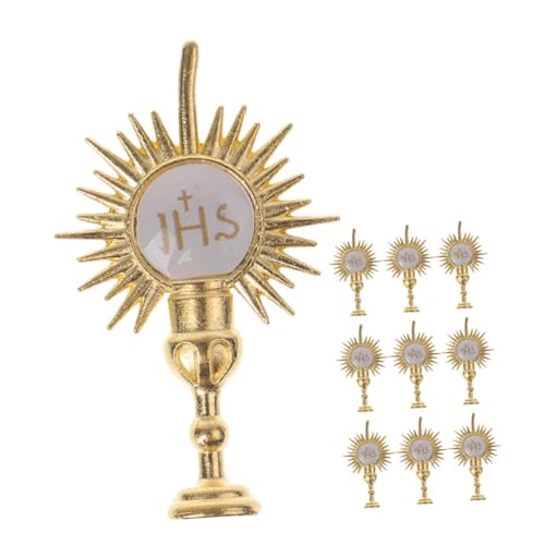 ABOOFAN 10stücke Goldene Tortenaufsätze Für Erste Heilige Kommunion Taufdekoration Und Religiöse Feiern Elegante Kuchendekoration Für Kindergeburtstag Taufe Und Festlichkeiten von ABOOFAN