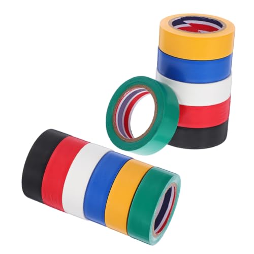 ABOOFAN 12 Rollen Farbenfrohes Elektrisches Isolierband PVC Klebeband für Drahtbündelung Markierung und Schutz Hitzebeständig für Heim und Automobilanwendungen von ABOOFAN