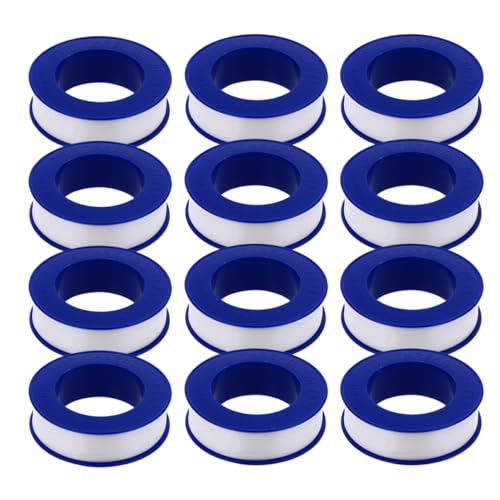 ABOOFAN 12 Rollen Ptfe Dichtband Hochtemperatur Wasserdichtes Klebeband für Rohrverbindungen für Sanitärinstallationen Verhindert Leckagen und Sorgt für Langlebige Dichtungen von ABOOFAN