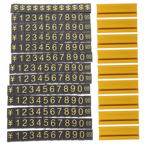 ABOOFAN 12 Sätze Anzahl Preisanzeige-Tags Etiketten Tags-Aufkleber Display-Tags speichern Schilder für Verkäufer Stichworte Preisschilder Werbenummernschild Warenpreistafeln Abs von ABOOFAN