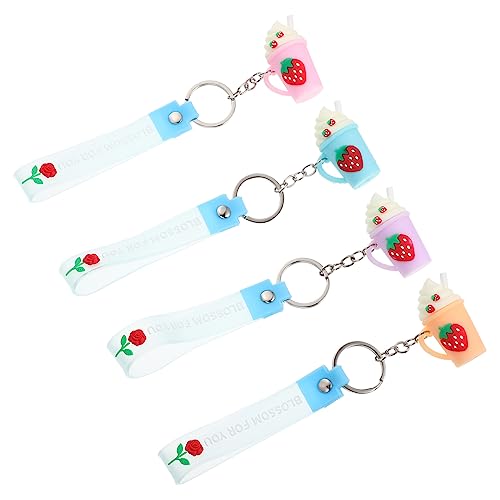 ABOOFAN 12 Stk Eis Schlüssel Anhänger Rucksack Mini-einkaufstasche Ohrringe Für Kinder Erdbeer-einkaufstasche Schlüssel Hängende Verzierung Mini-eis Weiches Gummi Mädchen Herz Geschenk von ABOOFAN