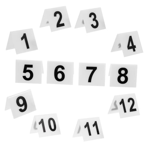 ABOOFAN 12 Stück Förmige Nummernmarkierungen für Detektivspiele Doppelseitige Tischnummern für Partys Hochzeiten und Spieleabende Robuste und Langlebige Beweismarker von ABOOFAN