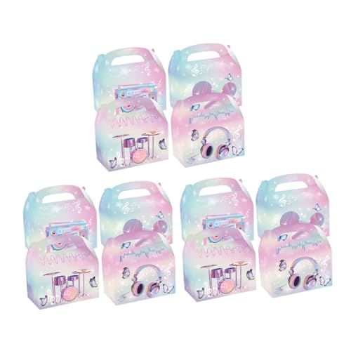 ABOOFAN 12 Stück Musikthema Candy Box Partyzubehör Partytüte Mit Süßigkeiten Party-goodie-bag Süßigkeitenzubehör Für Partys Europäischer Standard 250 g Umweltfreundlicher Weißer Pappe von ABOOFAN