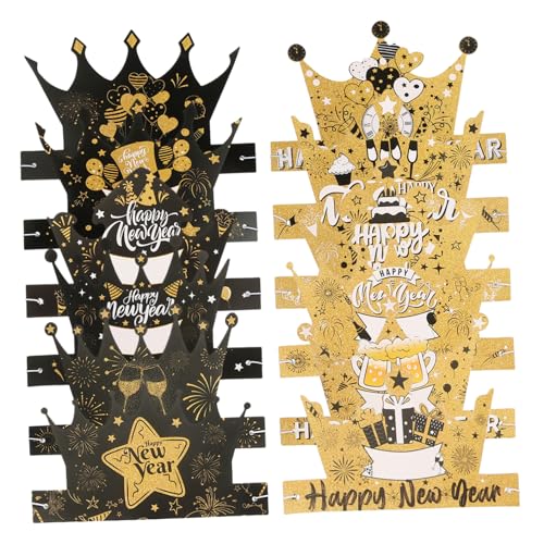 ABOOFAN 12 Stück Neujahr Partyhüte Papierhüte für Silvesterfeier Diy Kopfbedeckungen Verschiedene Designs für Festliche Anlässe Komfortabel für Partys und Fotorequisiten ABOOFAN 12 Stück Neujahr Partyhüte Papierhüte für Silvesterfeier Diy Kopfbedeckungen Verschiedene Designs für Festliche Anlässe Komfortabel für Partys und Fotorequisiten von ABOOFAN