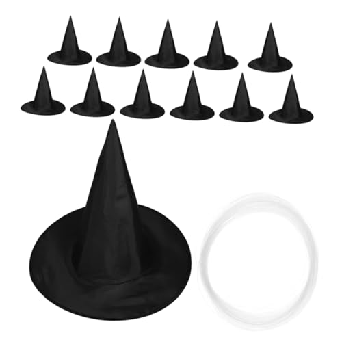 ABOOFAN 12 Stück Teiliges Halloween Deko mit Schwarzen Leichten Hexenhüten aus Stabilem Stoff zum Aufhängen für Innen und Außenbereich Einfache Montage für Party und Gartendekoration ABOOFAN 12 Stück Teiliges Halloween Deko mit Schwarzen Leichten Hexenhüten aus Stabilem Stoff zum Aufhängen für Innen und Außenbereich Einfache Montage für Party und Gartendekoration von ABOOFAN