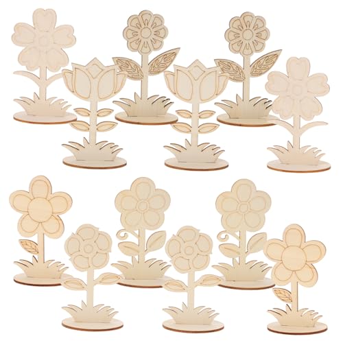ABOOFAN 12 Stück Teiliges Unvollendete Holzblumen Diy Holzblumen Deko für Glatte Oberflächen zum Bemalen und Basteln für Verschiedene Anlässe ABOOFAN 12 Stück Teiliges Unvollendete Holzblumen Diy Holzblumen Deko für Glatte Oberflächen zum Bemalen und Basteln für Verschiedene Anlässe von ABOOFAN