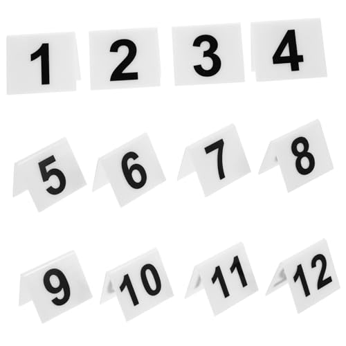 ABOOFAN 12 Stück Teiliges V Förmige Nummernmarkierungen für Detektivspiele Wiederverwendbare Tischnummern für Halloween und Kriminalspiele für Events und Partys von ABOOFAN