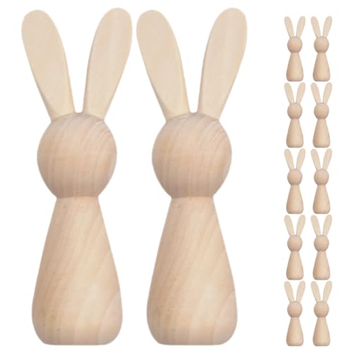 ABOOFAN 12 Stück Teiliges aus Holzhasen zum Bemalen Unfertige Osterhasen Figuren für Kreative DIY Dekoration Sicher für Erwachsene Osterdeko für Festliche Anlässe ABOOFAN 12 Stück Teiliges aus Holzhasen zum Bemalen Unfertige Osterhasen Figuren für Kreative DIY Dekoration Sicher für Erwachsene Osterdeko für Festliche Anlässe von ABOOFAN