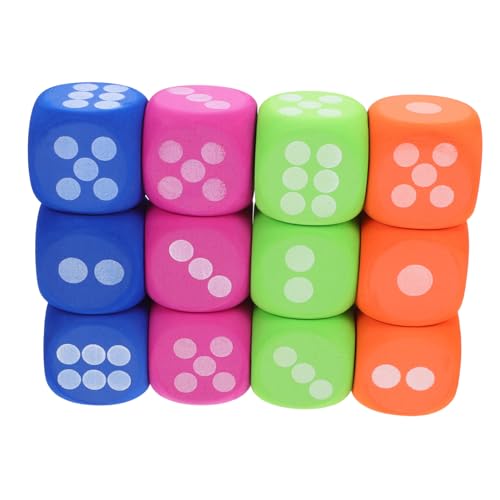 ABOOFAN 12 Stück große Würfel Würfel-Stütze Spielwürfel Werkzeug Würfelspiele Partygeschenk Würfel groß Partyspielwürfel Riesenwürfelschaum Würfel für Kleinkindwürfel Würfeln Eva von ABOOFAN