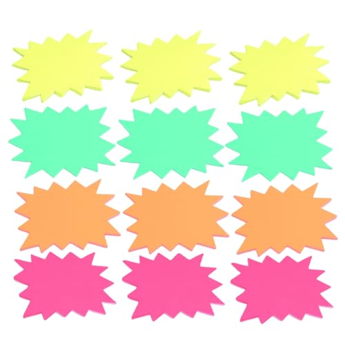 ABOOFAN 120 Stück Kleine Fluoreszierende Preisschilder aus Papier Explosionsförmige Preisetiketten in Neonfarben Gelb Orange Rosa Grün Praktische Preisschilder für Laden Supermarkt ABOOFAN 120 Stück Kleine Fluoreszierende Preisschilder aus Papier Explosionsförmige Preisetiketten in Neonfarben Gelb Orange Rosa Grün Praktische Preisschilder für Laden Supermarkt von ABOOFAN
