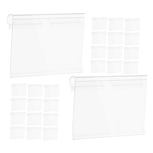 ABOOFAN 120 Stück Pvc-preisschild Montieren Draht Anzeige Groß Hoher Schilderhalter Für Den Tisch Stapelbar Zeichenhalter Doppelt Organisation Etikett Transparent von ABOOFAN