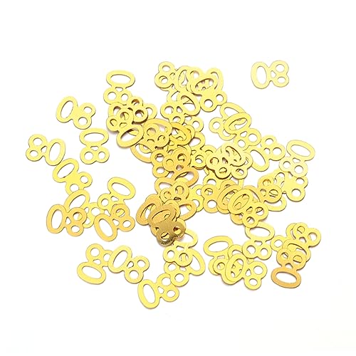 ABOOFAN 1200 Stück 80 geburtstagstisch streusel metallische Zahl Golddekor Ornament Konfetti für die Party Jahrestag Konfetti Mini schmücken alles zum Geburtstag von ABOOFAN