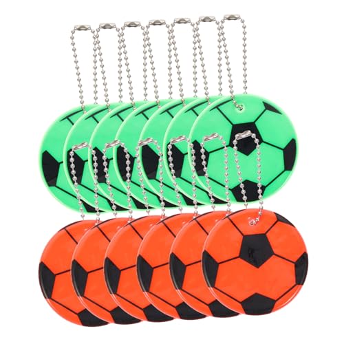 ABOOFAN 12Stücke Reflektierende Fußballhänger Schlüsselanhänger für Rucksack Dekoration Party Gefälligkeiten und Schulbelohnungen von ABOOFAN
