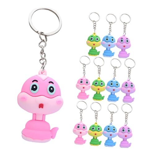 ABOOFAN 12Stücke Teiliges Set Süße Cartoon Schlangen Schlüsselanhänger Schlüsselbund Charme Für Handtasche Dekorative Schlangen Schlüsselketten Perfektes von ABOOFAN
