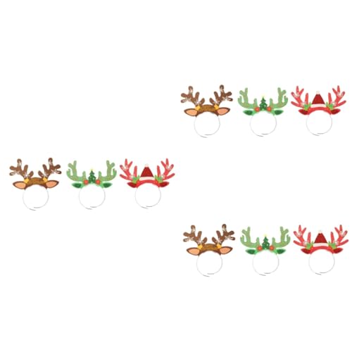 ABOOFAN 18 Stück Weihnachtsgeweih Stirnband Weihnachtsparty Kopfschmuck Weihnachtsgeweih Stirnbänder Elfenhut Stirnband Weihnachtsschmuck Feiertags Stirnbänder Weihnachts Stirnband von ABOOFAN