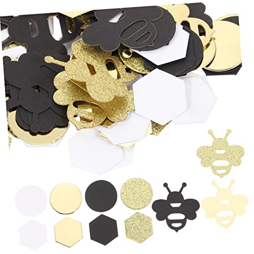 ABOOFAN 180 Stück Bienen Konfetti Streudeko Papier Deko für Geburtstagstisch DIY Partydeko Buntes Sechseckiges Tischkonfetti für Festliche Anlässe und Feiern von ABOOFAN