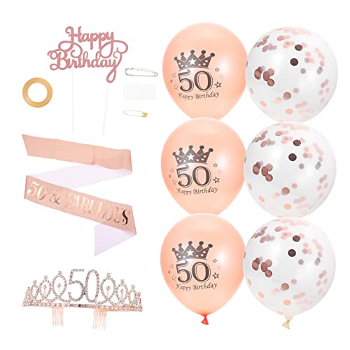 ABOOFAN 1Satz Krone und Ballon für Geburtstagsfeiern Teiliges Roségold Dekorationsset für Geburtstagsfeier Geburtstagsthemenkrone und Eleganten Luftballons ABOOFAN 1Satz Krone und Ballon für Geburtstagsfeiern Teiliges Roségold Dekorationsset für Geburtstagsfeier Geburtstagsthemenkrone und Eleganten Luftballons von ABOOFAN