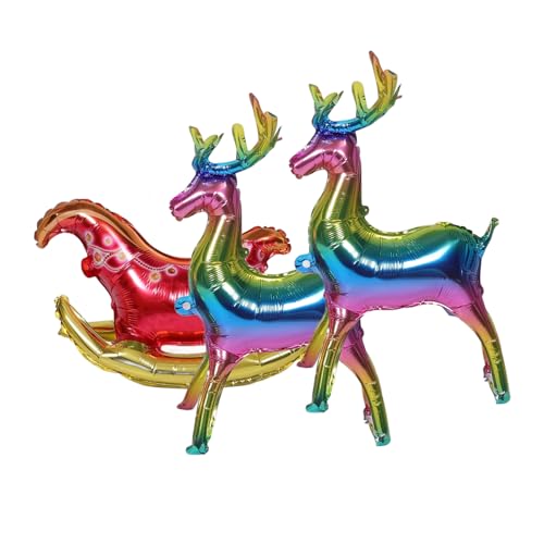 ABOOFAN 1Satz Rentier Schlitten Weihnachtsballons Große Auslaufsichere Aluminiumfolienballons für Festliche Partydekoration Langlebiges Design für Unvergessliche Feiertage ABOOFAN 1Satz Rentier Schlitten Weihnachtsballons Große Auslaufsichere Aluminiumfolienballons für Festliche Partydekoration Langlebiges Design für Unvergessliche Feiertage von ABOOFAN