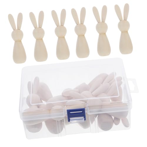 ABOOFAN 1satz Holz Ostern Hase Dekoration Für Junge Mädchen Unvollendete Holz Bastelornamente Kreative Malerei Süße Deko Für Feiertage ABOOFAN 1satz Holz Ostern Hase Dekoration Für Junge Mädchen Unvollendete Holz Bastelornamente Kreative Malerei Süße Deko Für Feiertage von ABOOFAN