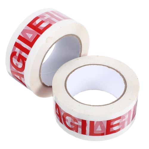 ABOOFAN 2 Rollen Starkes Packband mit Rotem Fragile warnaufdruck Reißfestes Versandklebeband für Sichere Paketverpackung Selbstklebendes Umzugsband für Zerbrechliche Kartons ABOOFAN 2 Rollen Starkes Packband mit Rotem Fragile warnaufdruck Reißfestes Versandklebeband für Sichere Paketverpackung Selbstklebendes Umzugsband für Zerbrechliche Kartons von ABOOFAN