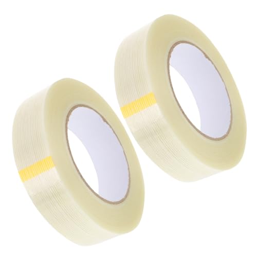 ABOOFAN 2 Rollen Streifenfaserband Stoff für Verpackung hängend Fenster Montageband Dichtungsband Klebeband reparieren Klebeband schnallen Faserbänder Glasfaser Transparent von ABOOFAN