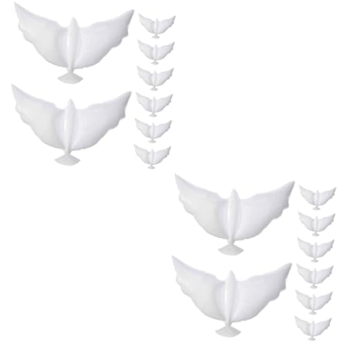 ABOOFAN 2 Sätze Hochzeit Deko Luftballons Weiße Tauben Folienballons Für Geburtstagsfeiern Gartenpartys Festlichkeiten Hochwertige Langlebige Aluminiumfolie 8 Stücke * 2 von ABOOFAN