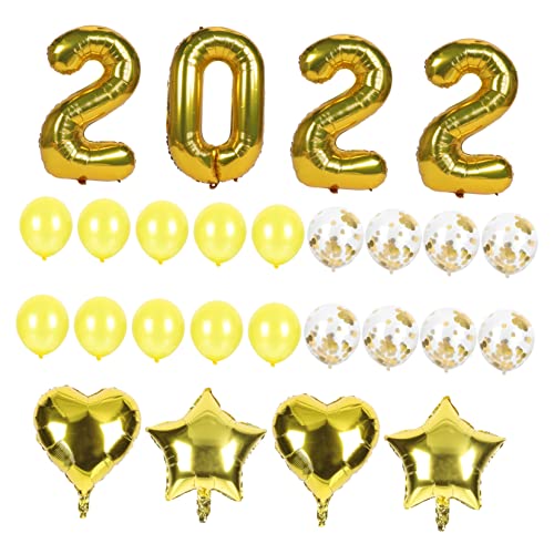ABOOFAN 2 Sätze neujahrsballons Zahlenballons Luftballons silvesterparty dekor Latex-Anzug Wohnkultur Zuhause Anhänger 2022 Partyballons Anzahl einstellen Dekorationen von ABOOFAN