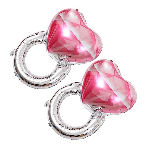 ABOOFAN 2 Stück Aluminiumfolie Ballons Diamantring Form Hochzeit Verlobung Party Dekoration Romantisch Herzluftballons Braut Shower Valentinstag Feier ABOOFAN 2 Stück Aluminiumfolie Ballons Diamantring Form Hochzeit Verlobung Party Dekoration Romantisch Herzluftballons Braut Shower Valentinstag Feier von ABOOFAN