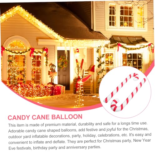 ABOOFAN 2 Stück Aufblasbare Zuckerstangen Luftballons Weihnachten Dekoration Rot Weiß Gestreift Wiederverwendbar Party Deko für Xmas Geburtstag Feier Drinnen und Draußen ABOOFAN 2 Stück Aufblasbare Zuckerstangen Luftballons Weihnachten Dekoration Rot Weiß Gestreift Wiederverwendbar Party Deko für Xmas Geburtstag Feier Drinnen und Draußen von ABOOFAN