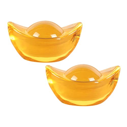 ABOOFAN 2 Stück Goldene Ingots Deko Feng Shui Glücksbringer für Zuhause als oder Festliche Dekoration Geeignet ABOOFAN 2 Stück Goldene Ingots Deko Feng Shui Glücksbringer für Zuhause als oder Festliche Dekoration Geeignet von ABOOFAN