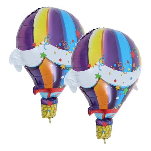 ABOOFAN 2 Stück Heißluftballon alles zum geburtstag dekorationen alles zum geburtstag folienballons Reise-Party-Ballons Partydekorationen Aluminiumfolie von ABOOFAN
