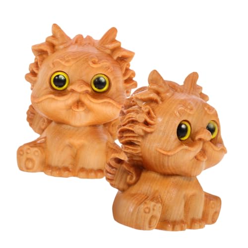 ABOOFAN 2 Stück Holztierfiguren Für Schreibtisch Und Tisch Handgefertigte Tierstatue Dekoration Für Zuhause Oder Das Büro ABOOFAN 2 Stück Holztierfiguren Für Schreibtisch Und Tisch Handgefertigte Tierstatue Dekoration Für Zuhause Oder Das Büro von ABOOFAN